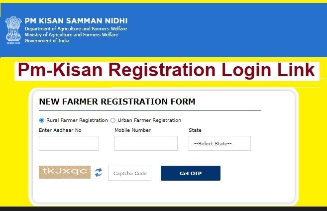 Pm-Kisan Samman Nidhi New Farmer Registration,  Login, @www.pmkisan.gov.in