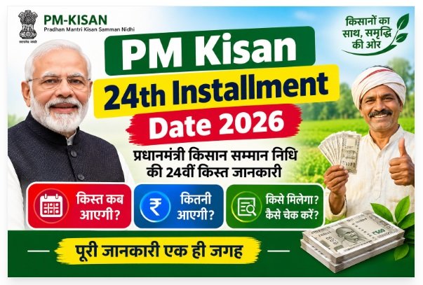 PM Kisan 24th Installment Date 2026